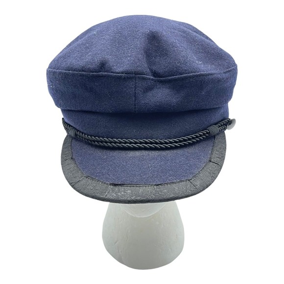 Vtg Michat-co 1829 Fisherman's BLUE Gronlands Skipper Wool Cap Made In Denmak - Picture 1 of 4